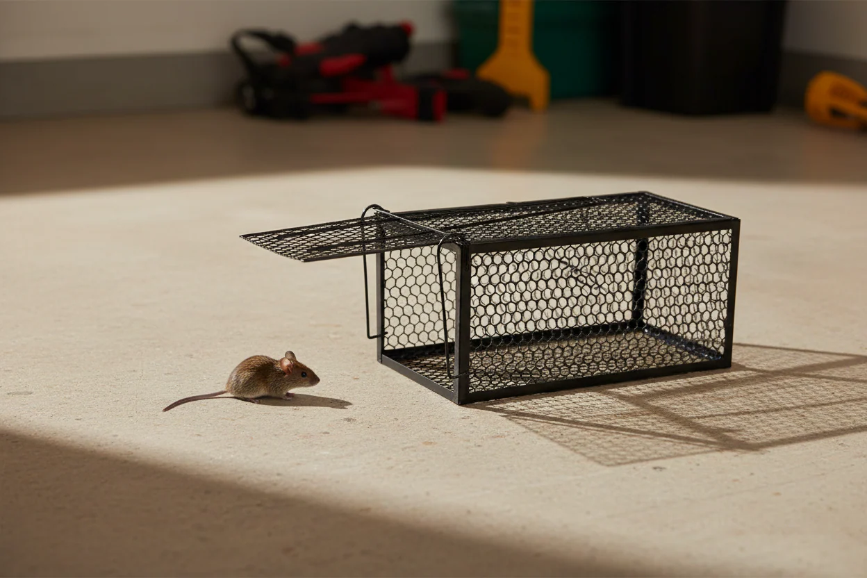 Metal Construction Smart Self-locking Safe and Humane Mousetrap - Image 12