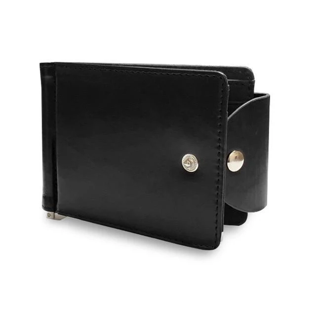 Snap-Closure Leather Bi-fold Wallet - Image 2