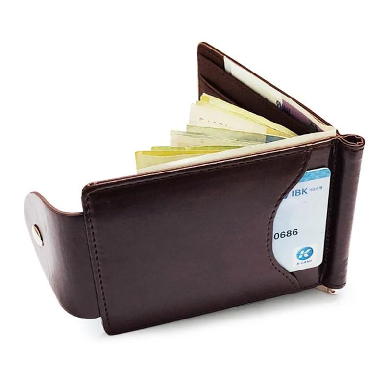 Snap-Closure Leather Bi-fold Wallet - Image 4