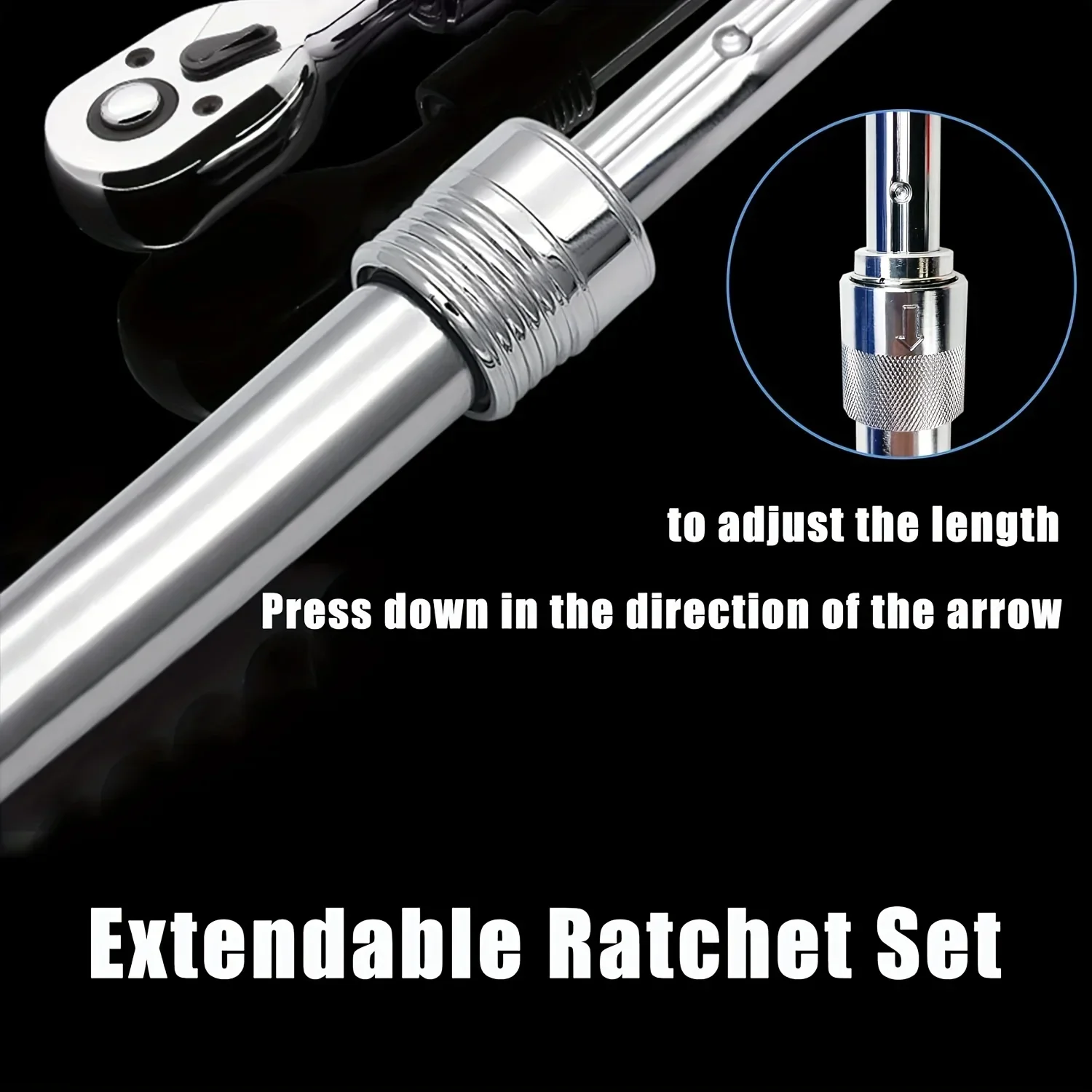 Telescopic Ratchet Wrench Set – Dual Direction with Adjustable Handle - Image 15