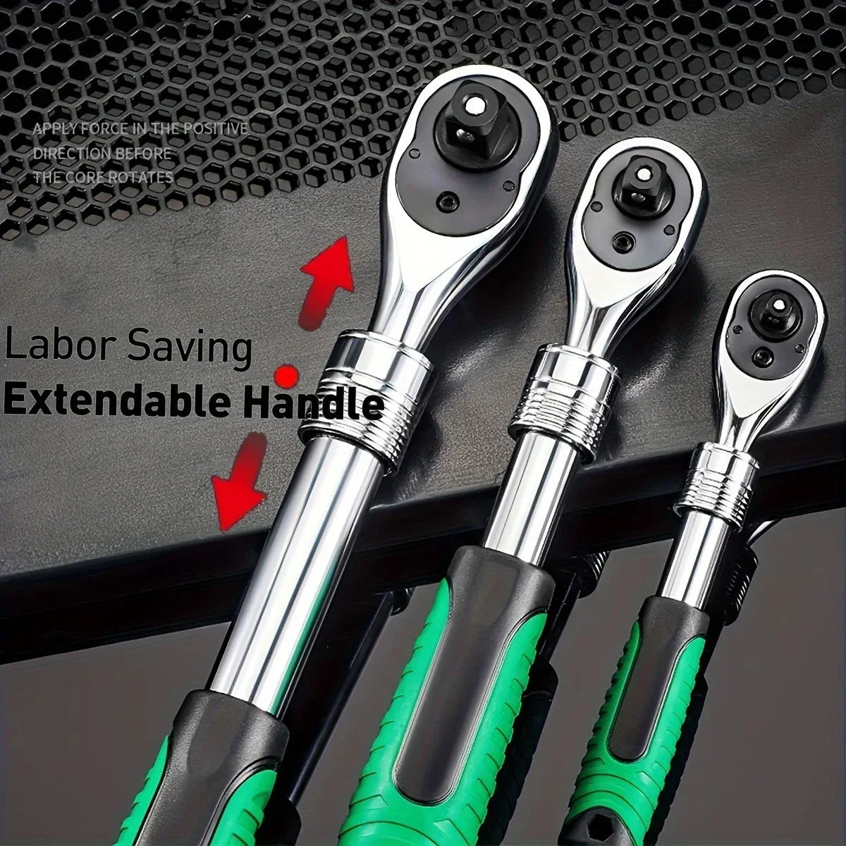 Telescopic Ratchet Wrench Set – Dual Direction with Adjustable Handle - Image 5