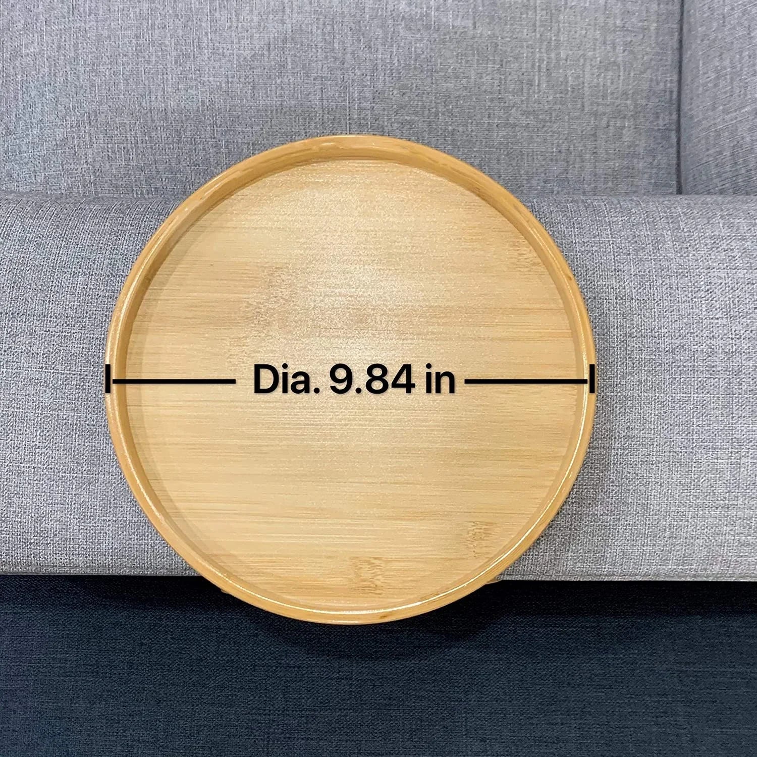 Practical Comfort Clip-On Tray Natural Bamboo Sofa Armrest Try - Image 6