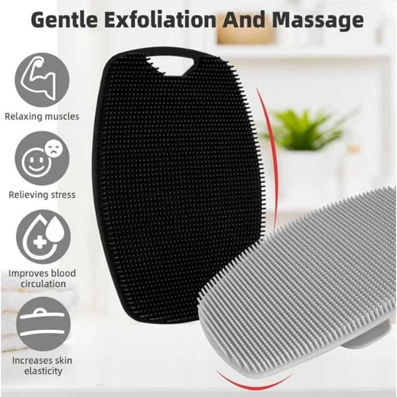 Soft Medical Grade Silicone Body Shower Gentle Exfoliating Brush (2pcs set) - Image 9