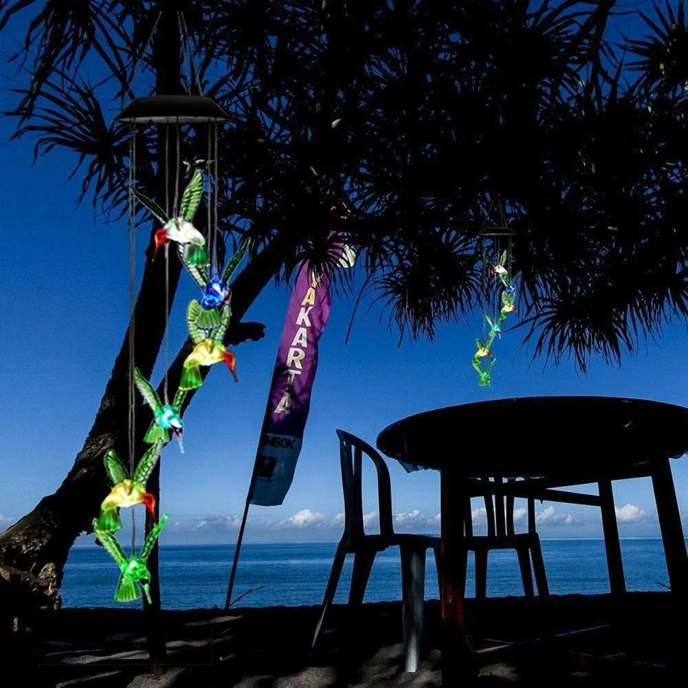 Solar LED Lights Hummingbird Wind Chimes - Image 15
