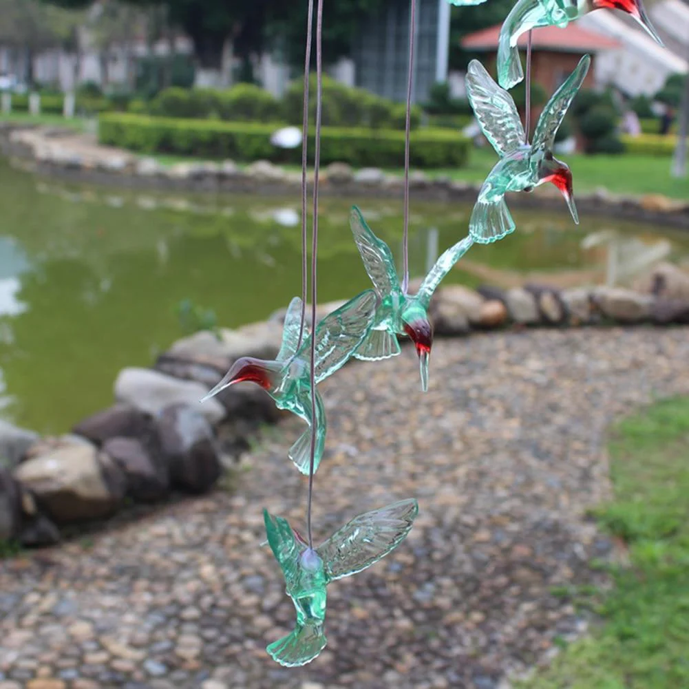 Solar LED Lights Hummingbird Wind Chimes - Image 18