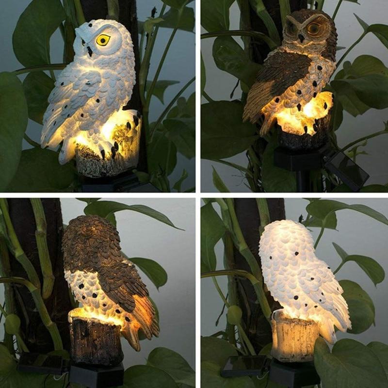 Solar Powered Waterproof Garden Owl LED Lamp - Image 2