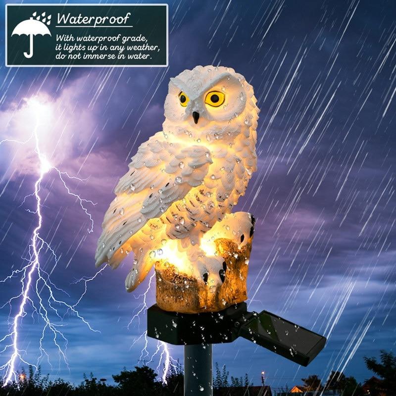 Solar Powered Waterproof Garden Owl LED Lamp - Image 7