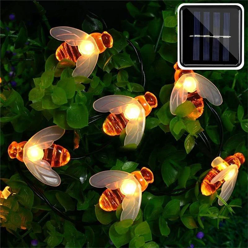 SolarGarden™ Solar Powered Honey Bee Led String Lights - Image 3