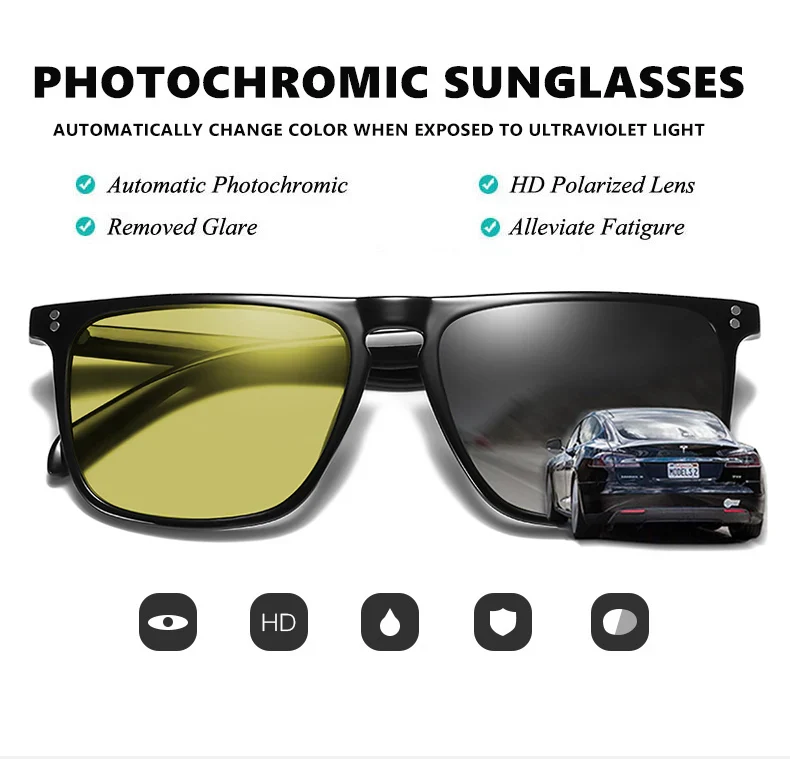 Anti-Glare Photochromic Polarized Day & Night Vision Driving Sunglasses - Image 10