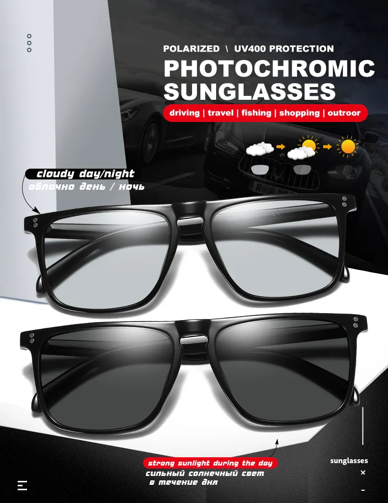 Anti-Glare Photochromic Polarized Day & Night Vision Driving Sunglasses - Image 11
