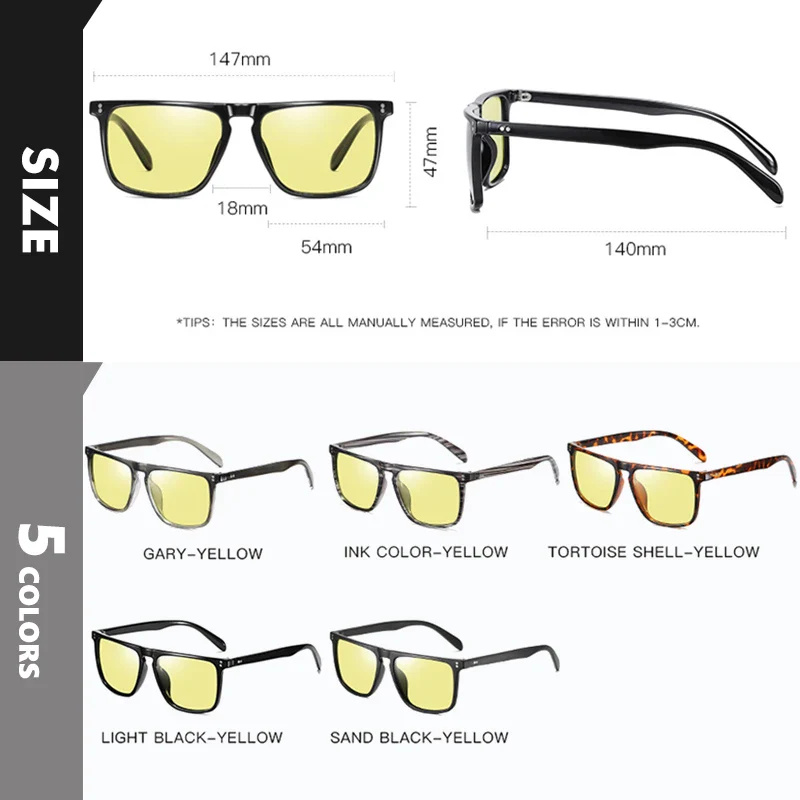 Anti-Glare Photochromic Polarized Day & Night Vision Driving Sunglasses - Image 5