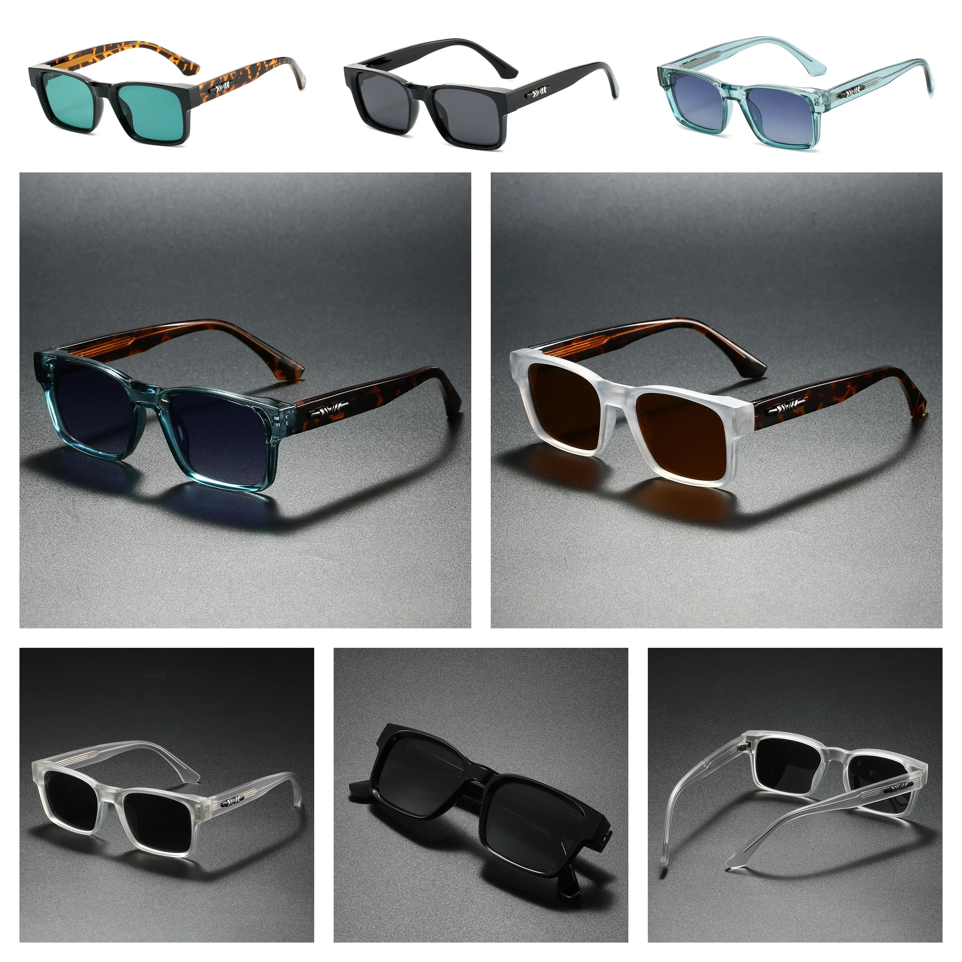 StreetLux Metal Core Square Polarized UV400 Sunglasses
