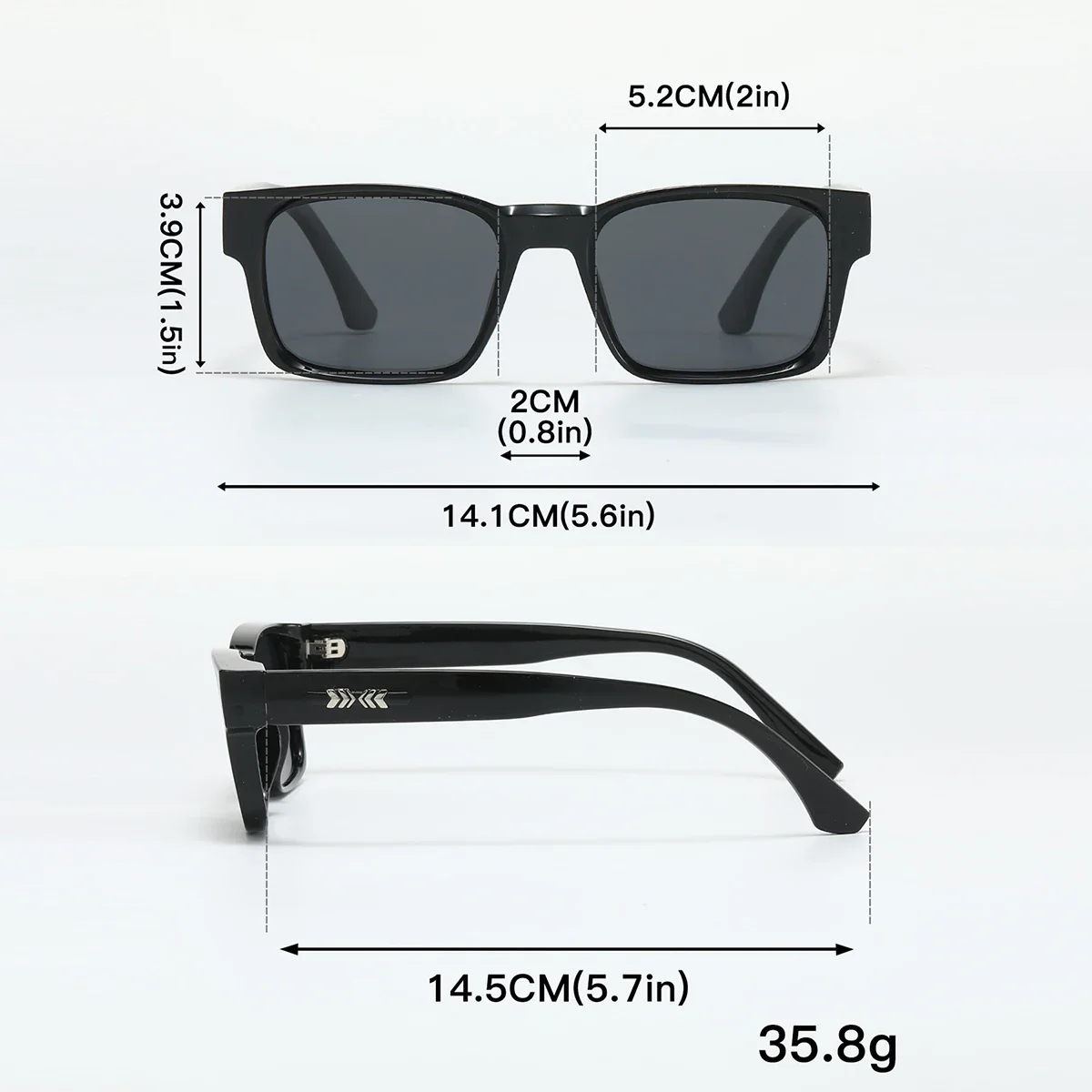 StreetLux Metal Core Square Polarized UV400 Sunglasses - Image 5