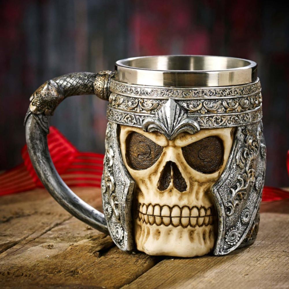 Stainless Steel  Double Wall Skull Beer Mug - Image 2