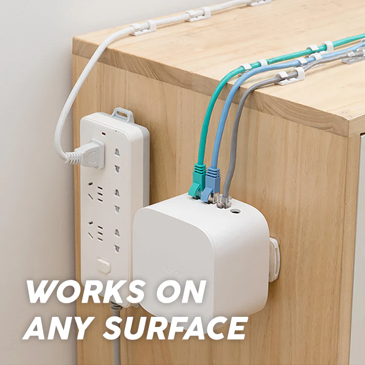 Stick & Slide Power Strip Wall Holder * 2pcs * - Image 3