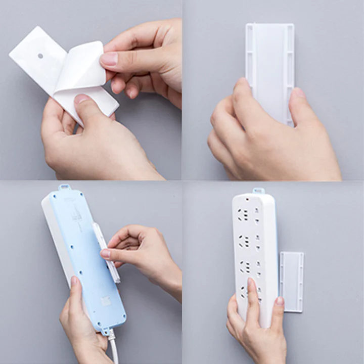 Stick & Slide Power Strip Wall Holder * 2pcs * - Image 9