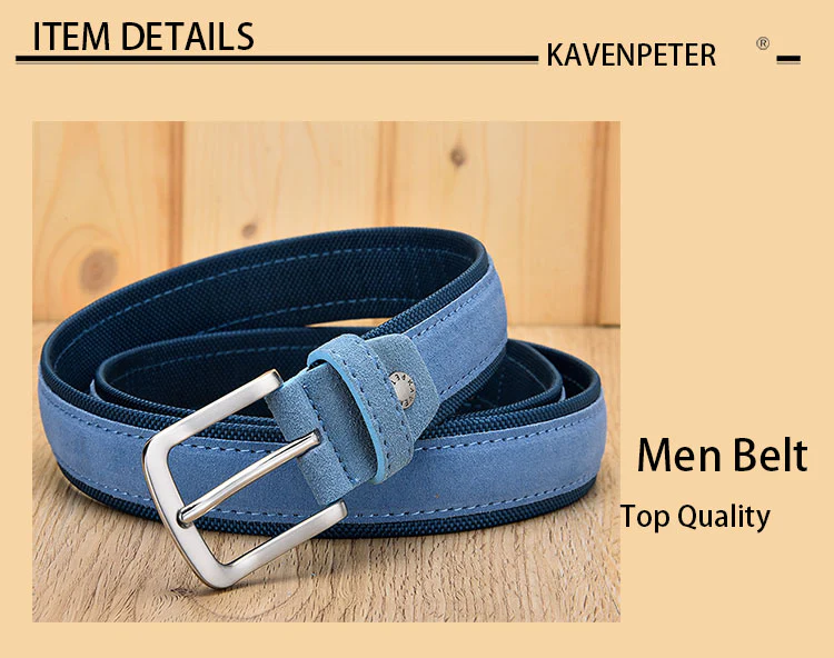 KAVENPETER™ Genuine Suede Leather Belt For Men - Image 21