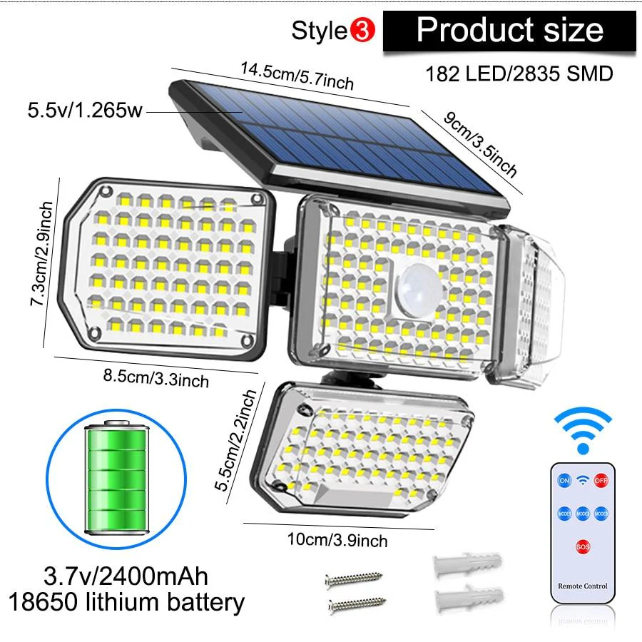 Super Bright Adjustable Solar Waterproof LED Light - Image 5