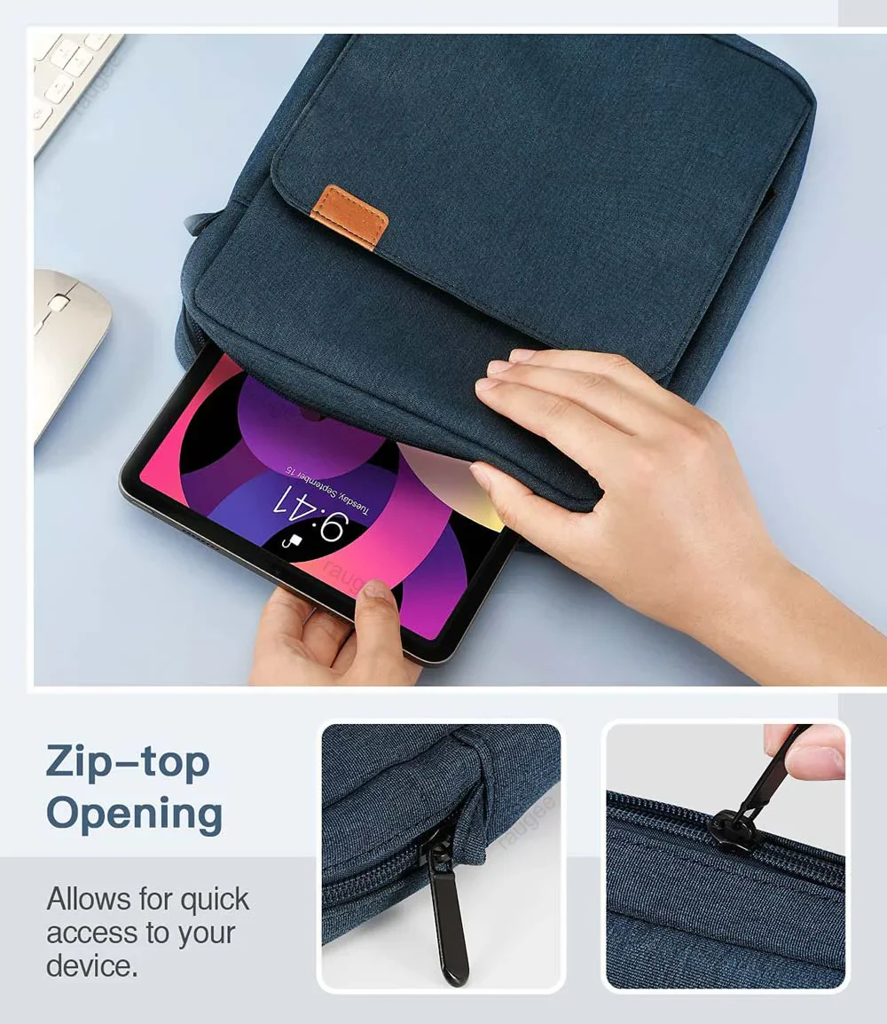 Premium 360° Protective 5 Pockets Tablet Sleeve with Plush Protection - Image 9