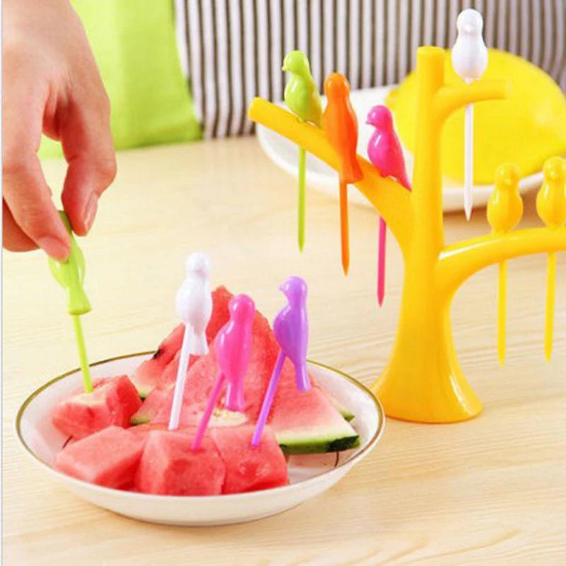 Creative Tree+Birds - 1 Stand+6 Forks - Image 10