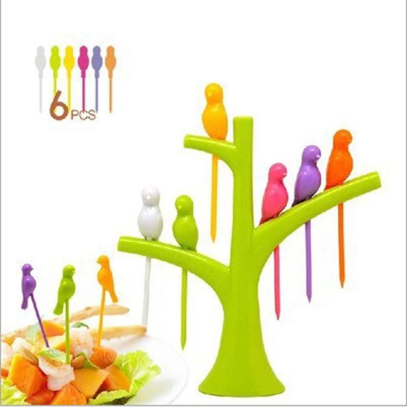 Creative Tree+Birds - 1 Stand+6 Forks - Image 6