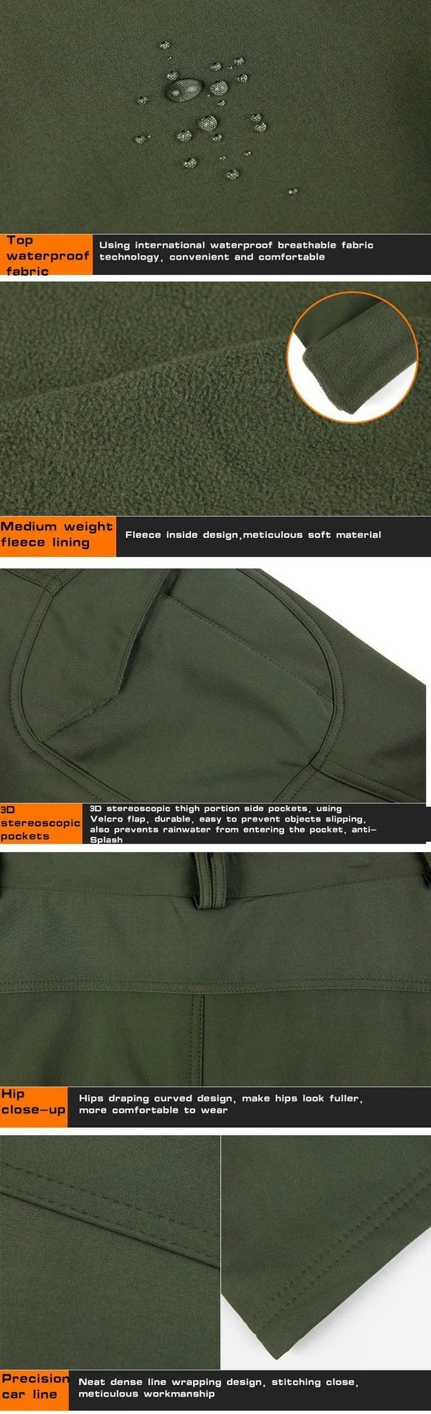 Tactical  Soft Shell Waterproof Winter Set ( 8 colors) - Image 12