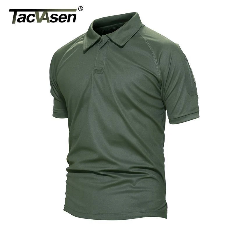 TACVASEN Sleeve Pocket Tactical Polo