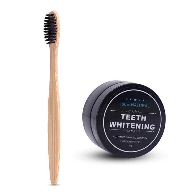 RadiantSmile™ Teeth Whitening Bamboo Charcoal Powder & Wooden Tooth Brush - Image 5