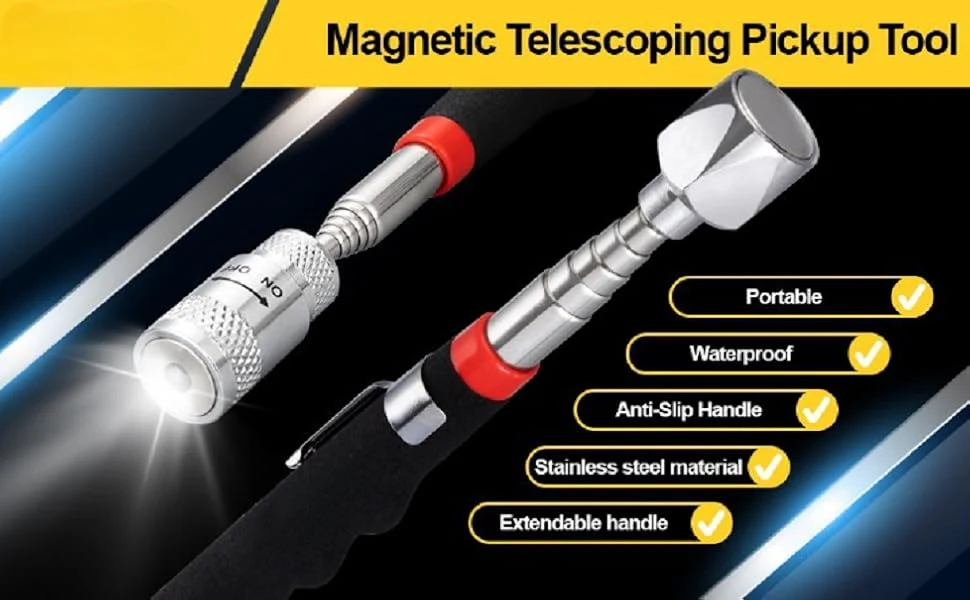 Telescopic Magnetic LED Pick Up Tool - Image 5