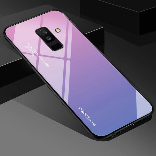 Tempered Glass Gradient Color Case for Samsung - Image 4