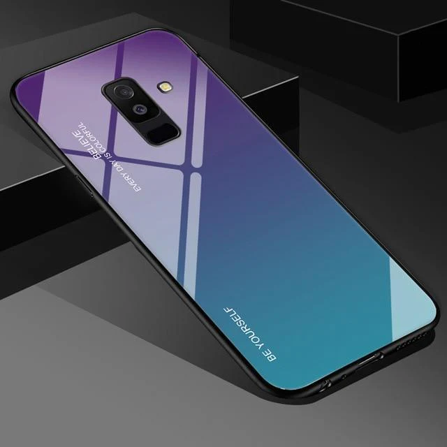Tempered Glass Gradient Color Case for Samsung - Image 5