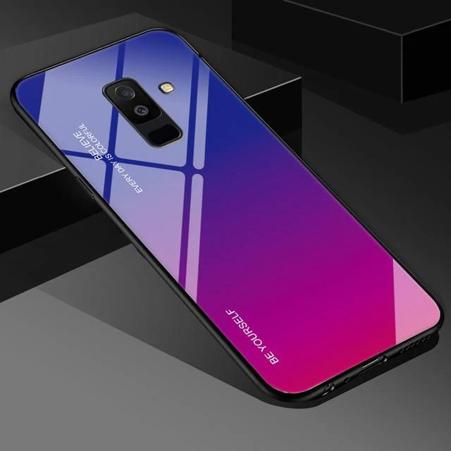 Tempered Glass Gradient Color Case for Samsung - Image 7