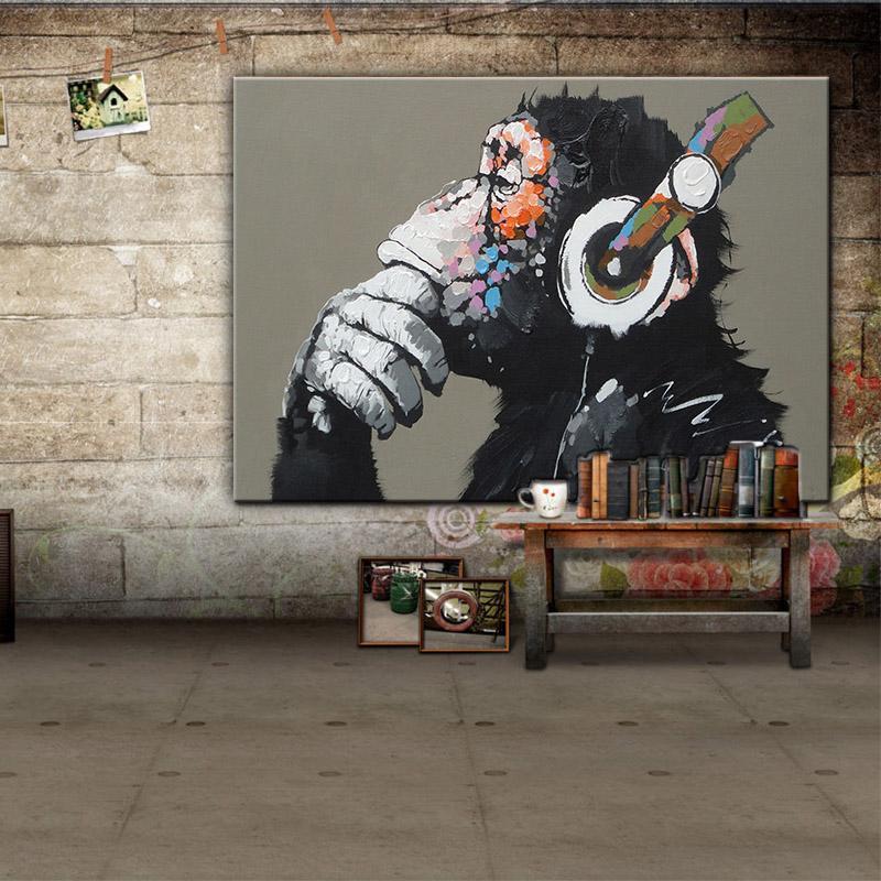 "The Thinking Monkey" Modern Canvas Print - Image 5