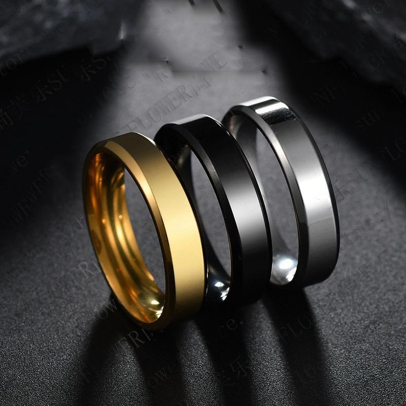 Smooth One-Piece Titanium Steel Unisex Ring