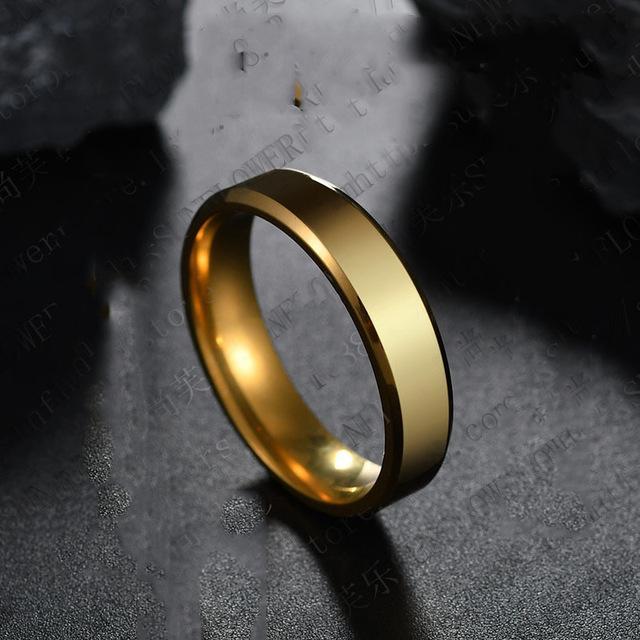Smooth One-Piece Titanium Steel Unisex Ring - Image 2