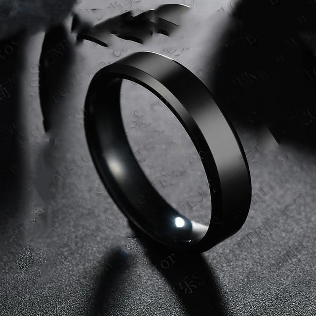 Smooth One-Piece Titanium Steel Unisex Ring - Image 4