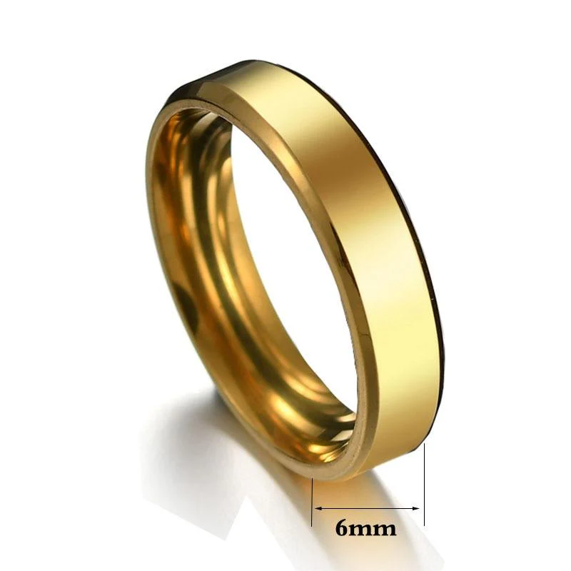 Smooth One-Piece Titanium Steel Unisex Ring - Image 5