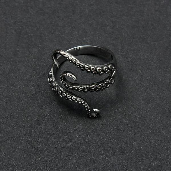 Echo - Titanium steel  Octopus ring - Image 2