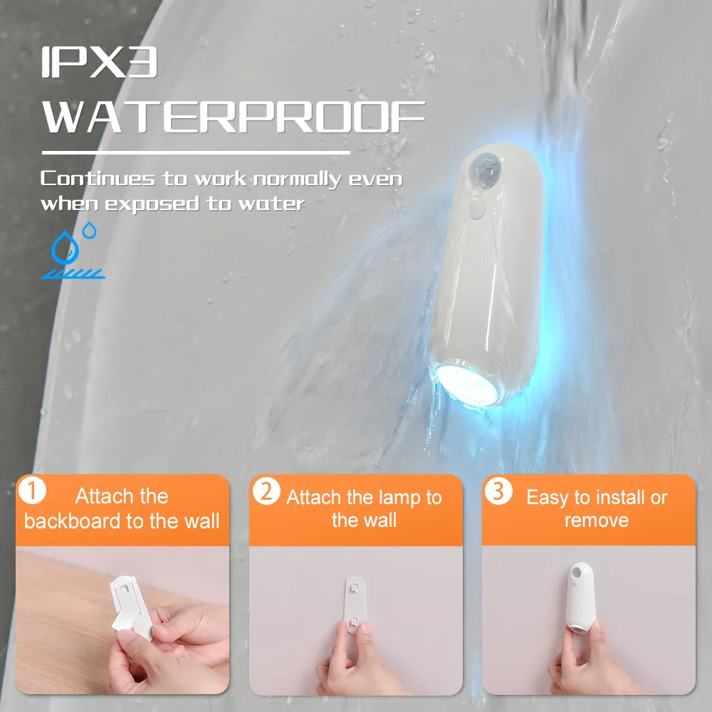 Motion Sensor RGB 7 Color Rechargeable Toilet Night Light - Image 4