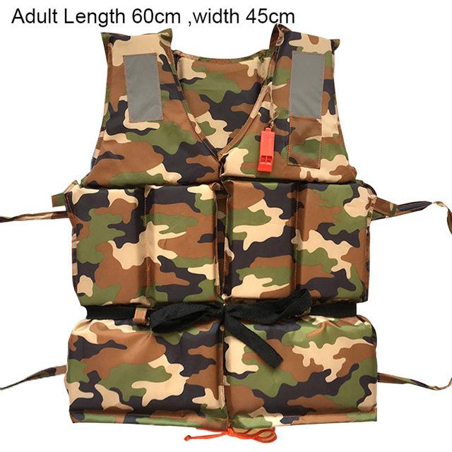Adult & Children Camo Life Jackets with Whistle - Image 4