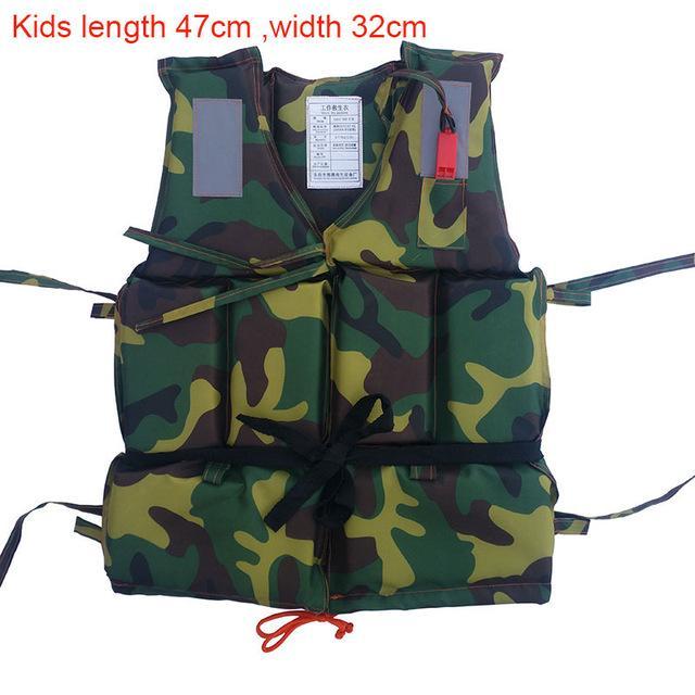 Adult & Children Camo Life Jackets with Whistle - Image 5