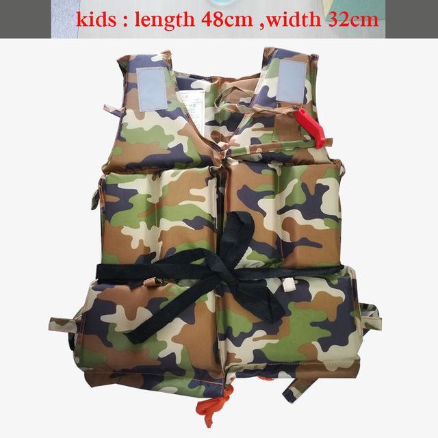Adult & Children Camo Life Jackets with Whistle - Image 6