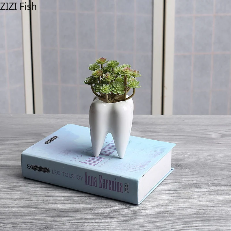 Tooth Vase Succulent Ceramic Pot - Image 11