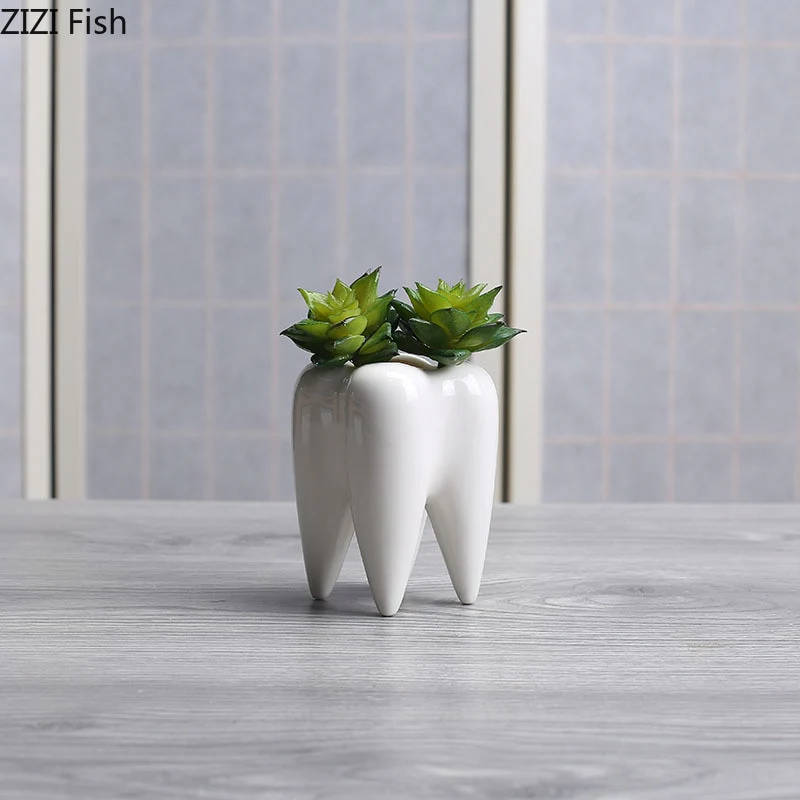 Tooth Vase Succulent Ceramic Pot - Image 6
