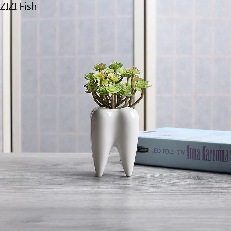 Tooth Vase Succulent Ceramic Pot - Image 8