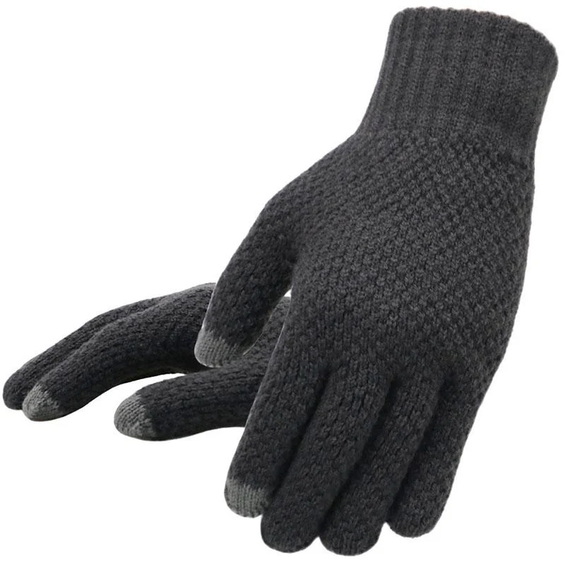 Glam™ Knitted Touch Screen Cashmere Wool Gloves - Image 3