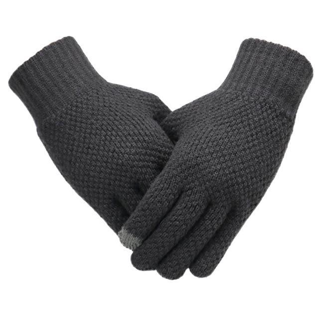 Glam™ Knitted Touch Screen Cashmere Wool Gloves - Image 4