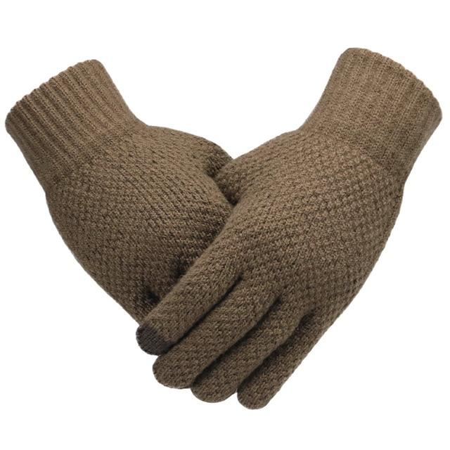 Glam™ Knitted Touch Screen Cashmere Wool Gloves - Image 5