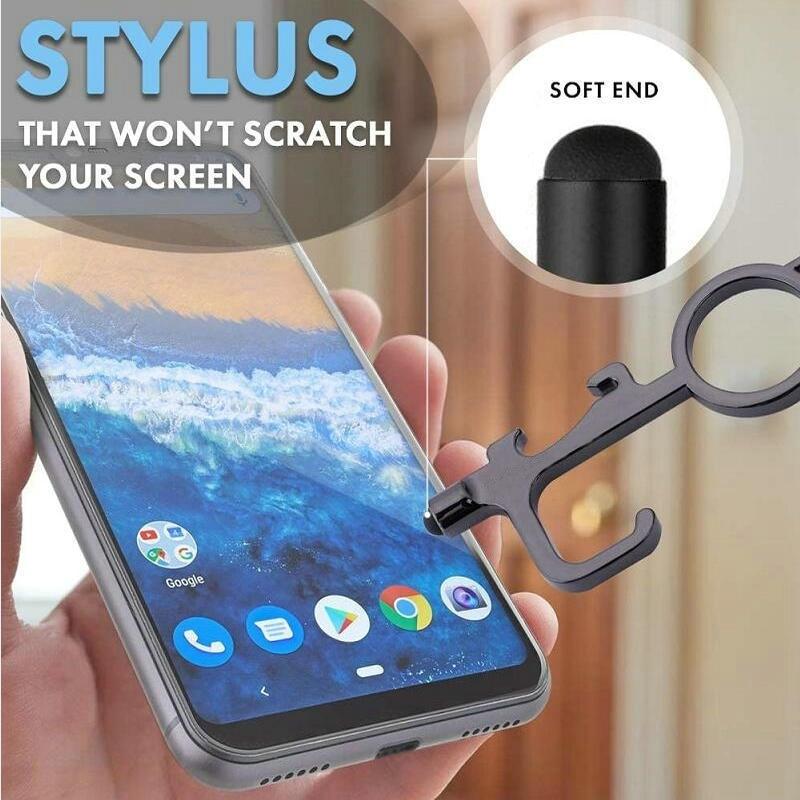 Smart 4 in 1 Touch-less EDC Door Opener With Stretchable Keychain ***2 pcs set*** - Image 16