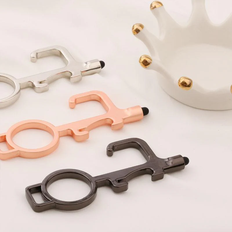 Smart 4 in 1 Touch-less EDC Door Opener With Stretchable Keychain ***2 pcs set*** - Image 5